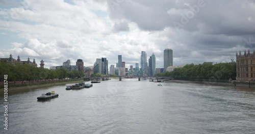 London Skyscrapers Seen from Westminster Bridge, UK photo