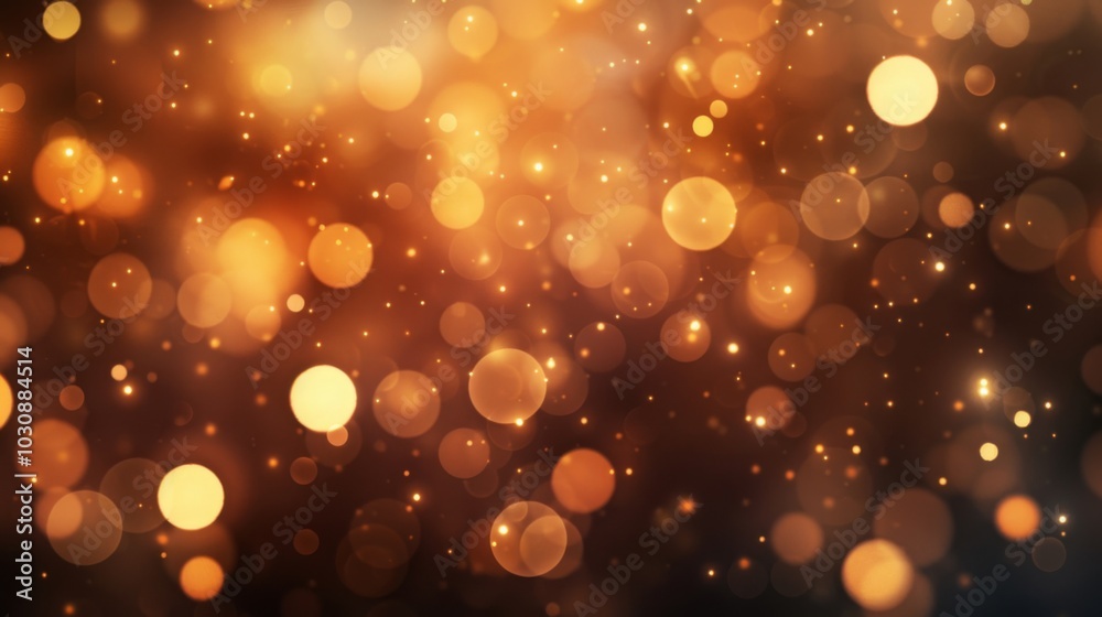 Golden Bokeh Background: Abstract Sparkling Lights for Festive Designs Golden Bokeh Background: Abstract Sparkling Lights for Festive Designs