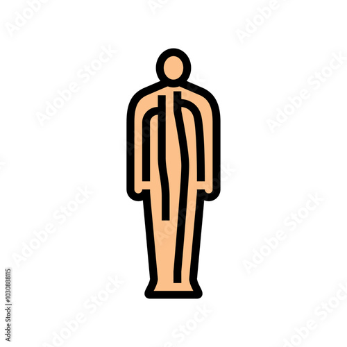 meridian pathways acupuncture color icon vector. meridian pathways acupuncture sign. isolated symbol illustration