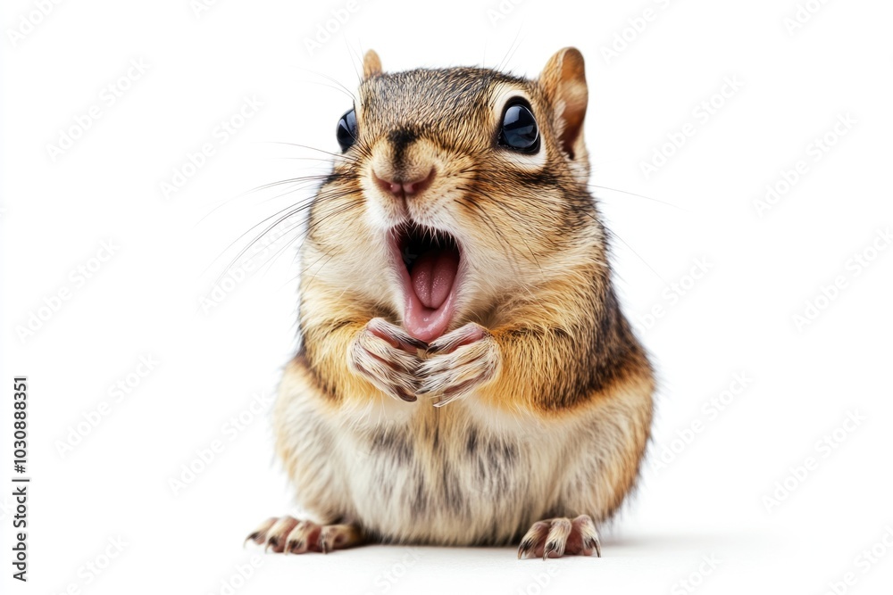 Chipmunk with open mouth Chipmunk with open mouth