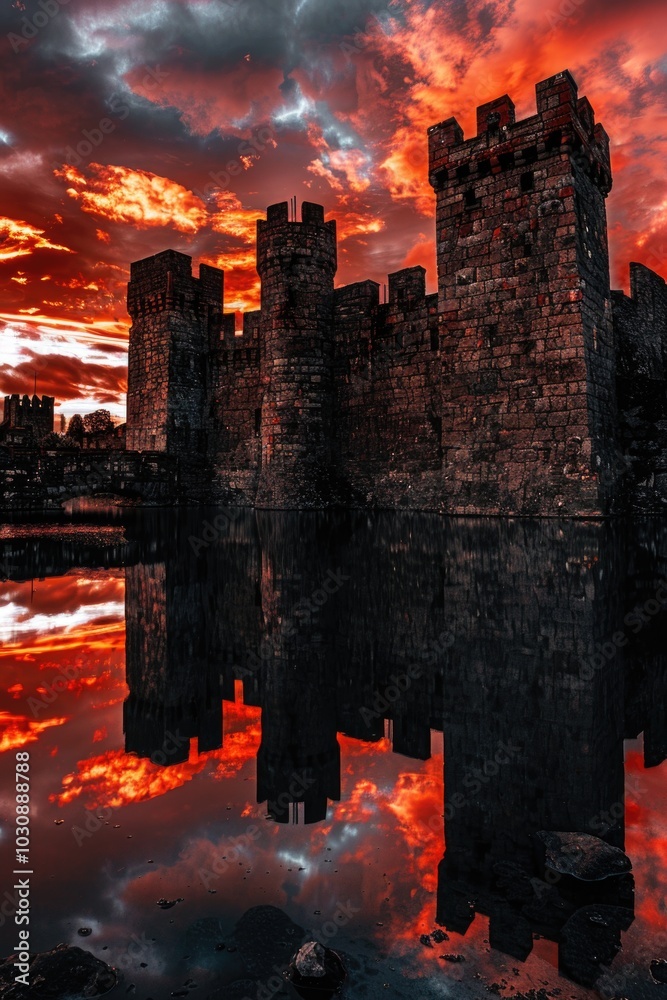 Castle on Lake Sunset Castle on Lake Sunset