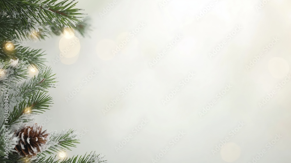 Christmas Background with Tree and gift box. space for text. banner Christmas Background with Tree and gift box. space for text. banner