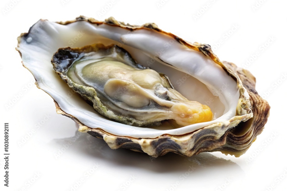 Fresh oysters on a white background Fresh oysters on a white background