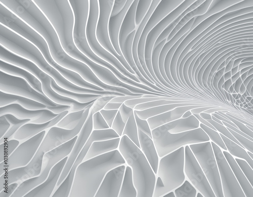 Abstract Organic 3D Geometric Patterns