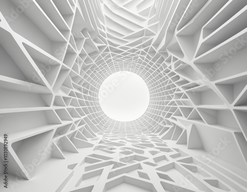 Abstract Organic 3D Geometric Patterns