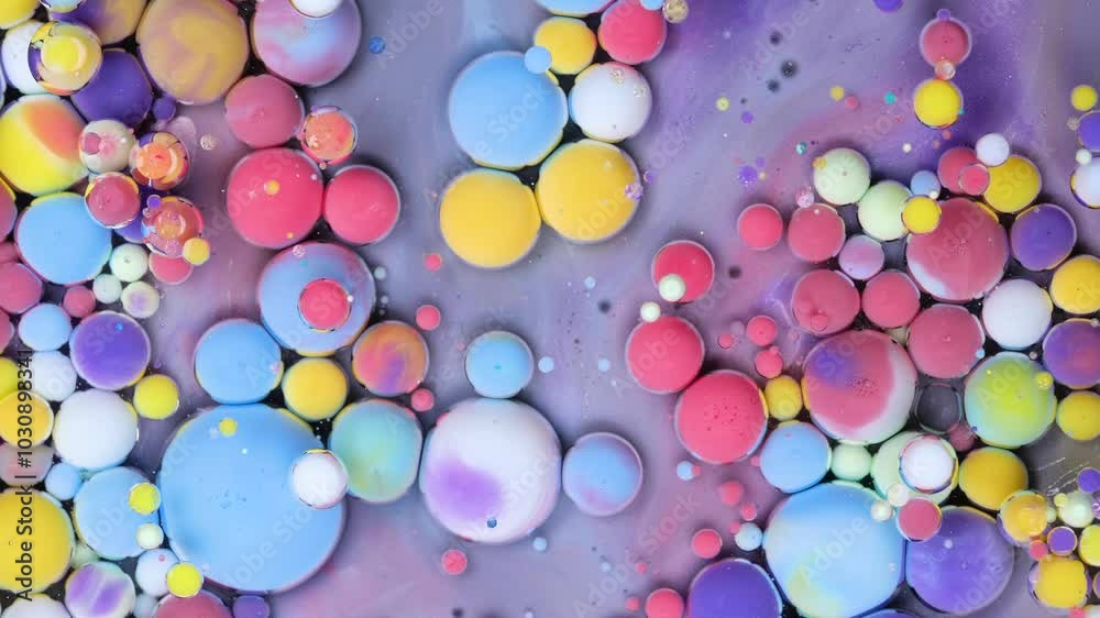 Colorful abstract art creation as vibrant paint and spheres blend together in a mesmerizing display of creativity Colorful abstract art creation as vibrant paint and spheres blend together in a mesmerizing display of creativity