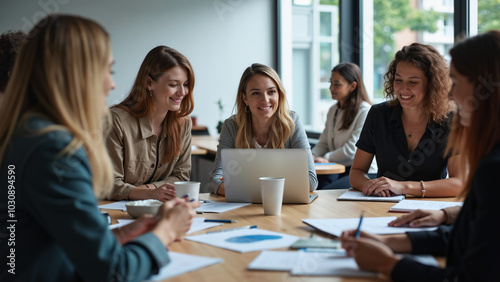 Diverse group collaborating at conference: Teamwork and inclusion in professional setting for corporate events