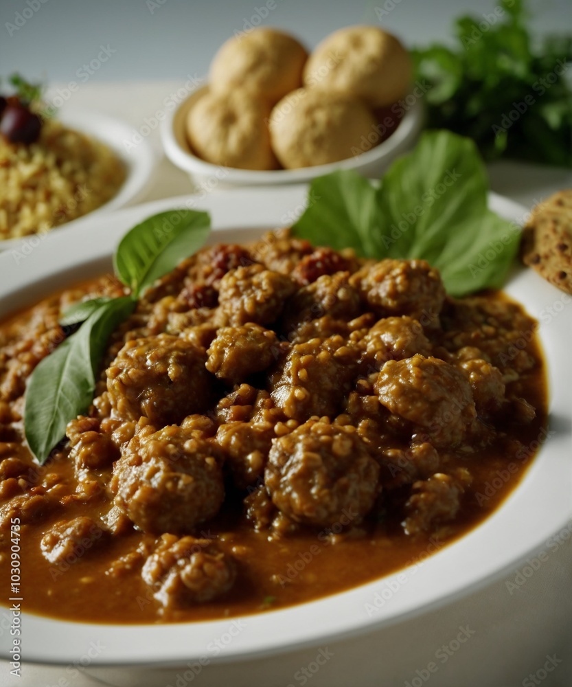 Traditional Indian food plate with curry, rice, and naan. Traditional Indian food plate with curry, rice, and naan.