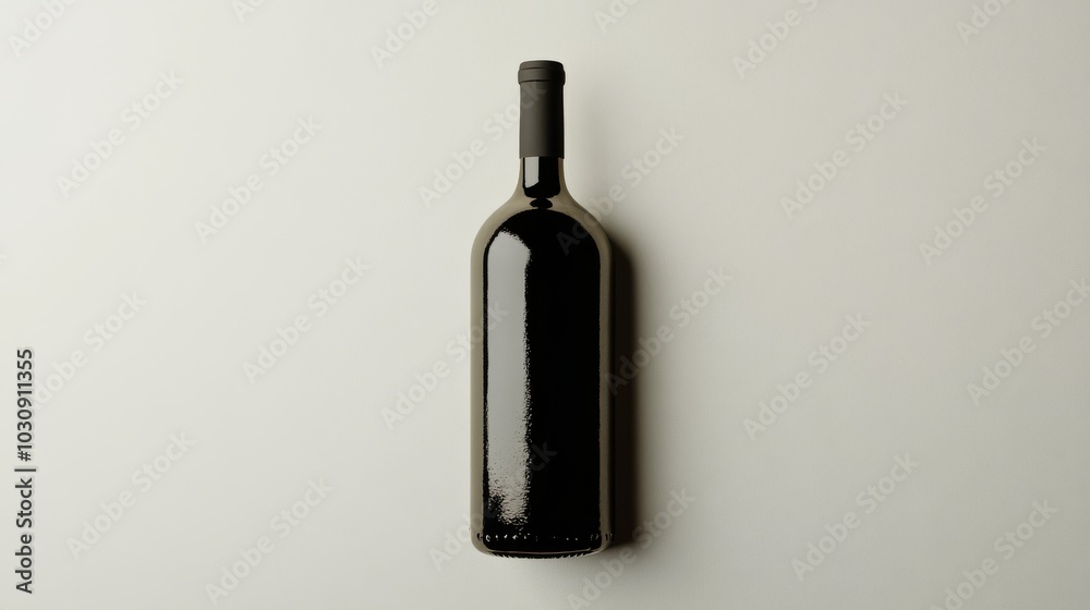 Single wine bottle elegantly displayed on a white background, evoking luxury and celebration with ample copy space for branding. Ideal for product photography or mockup templates Single wine bottle elegantly displayed on a white background, evoking luxury and celebration with ample copy space for branding. Ideal for product photography or mockup templates