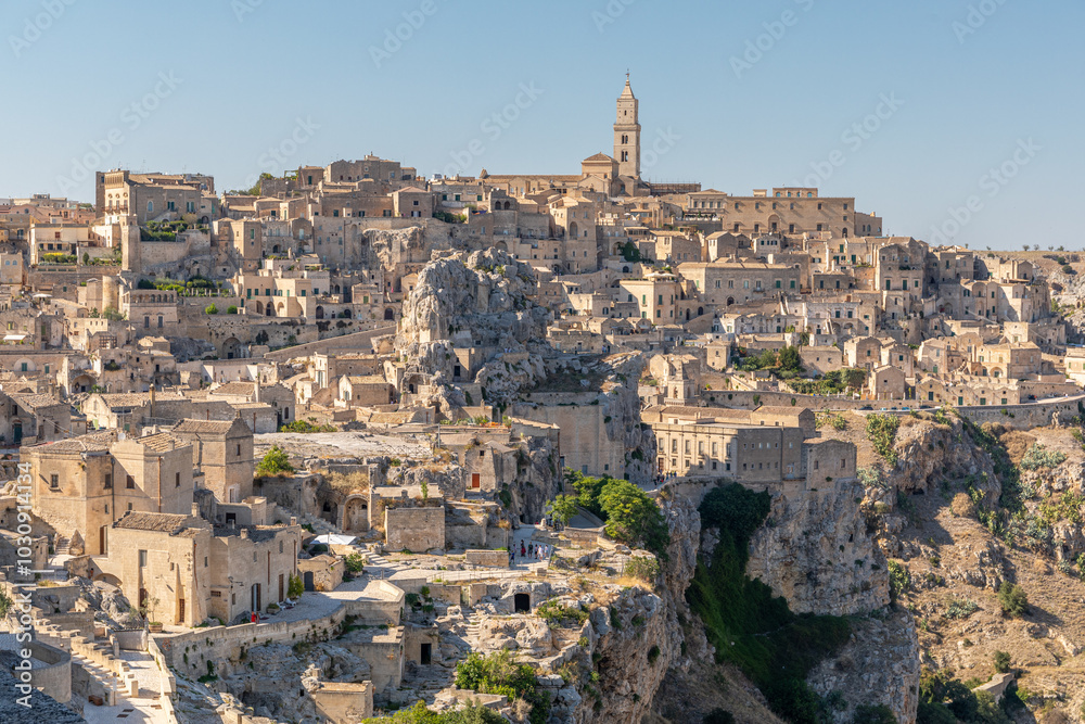 Vue sur les Sassi de Matera, Italie Vue sur les Sassi de Matera, Italie
