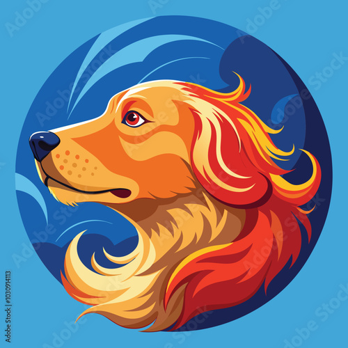 vector illustration of a dog