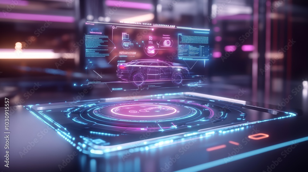 conveyance commercial model on a sleek digital interface, featuring a floating holographic graph in the center, with demand generation pathways that light up in neon colors as users hover over them conveyance commercial model on a sleek digital interface, featuring a floating holographic graph in the center, with demand generation pathways that light up in neon colors as users hover over them