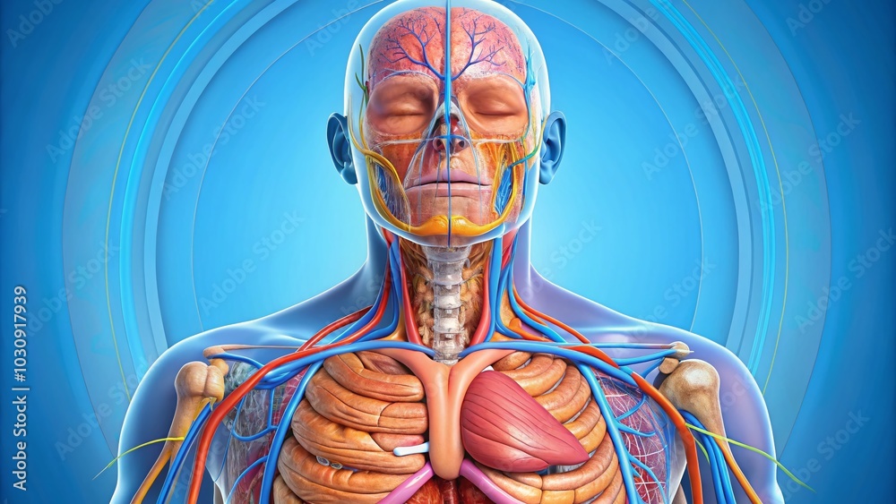 Detailed Diagram of Upper Respiratory System Anatomy for Educational ...