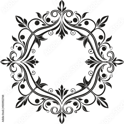 Line art mandala illustration, Vector Elegant Design for Background , wallpaper or Frame. Ai Generated