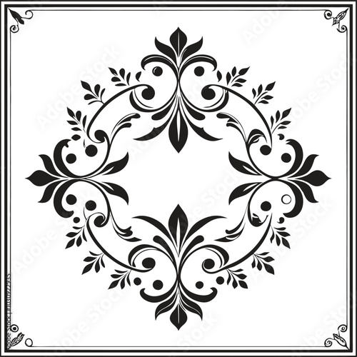 Line art mandala illustration, Vector Elegant Design for Background , wallpaper or Frame. Ai Generated