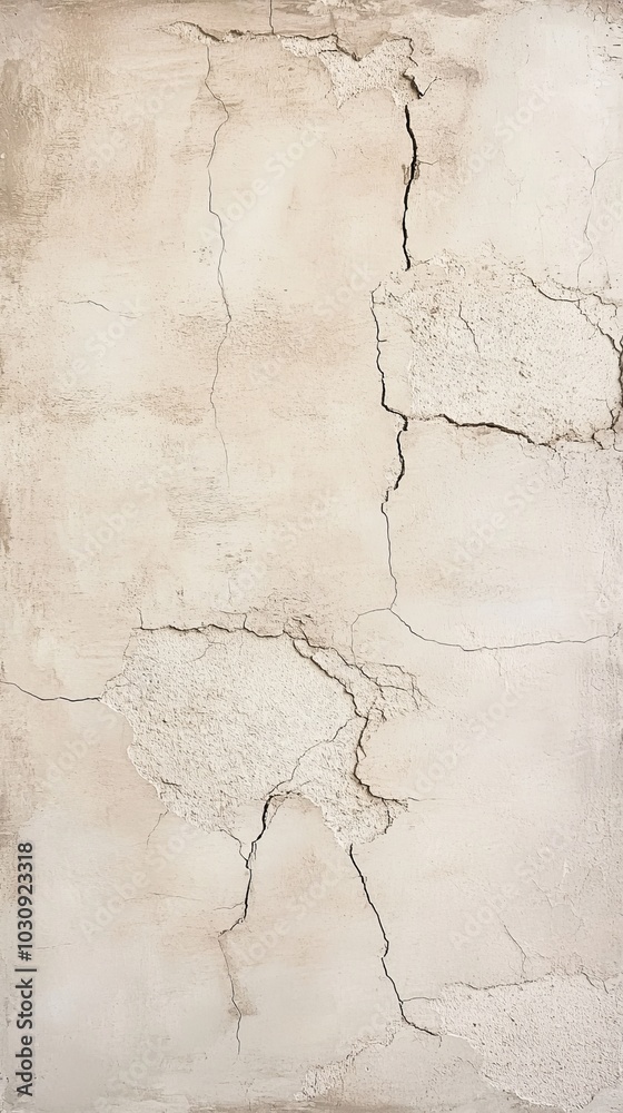 Full frame background texture of an old concrete wall showing cracks and damage, providing copy space for designers. The neutral color palette adds to the versatility of this image Full frame background texture of an old concrete wall showing cracks and damage, providing copy space for designers. The neutral color palette adds to the versatility of this image
