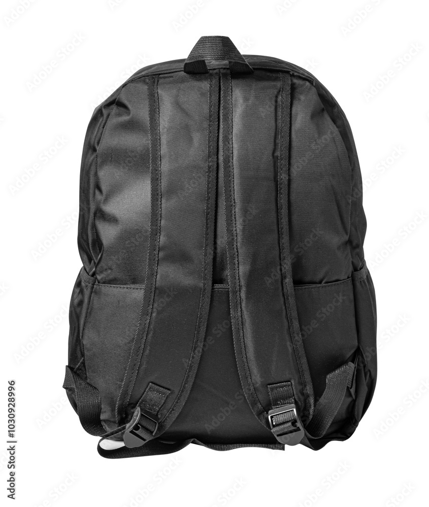 Fototapeta premium Black Backpack isolated on White Background