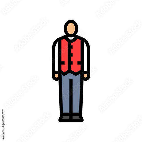 bellhop hospitality hotel color icon vector. bellhop hospitality hotel sign. isolated symbol illustration
