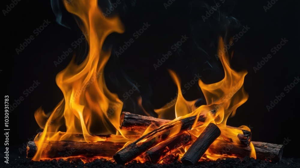 Fototapeta premium Flame, Fire, Fire, Coals, Fire Sparks, Fireplace, Firewood, Ignition, Ash, Lava, Barbecue