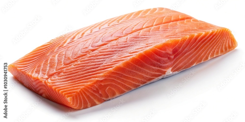 Salmon fillet isolated on white background Salmon fillet isolated on white background