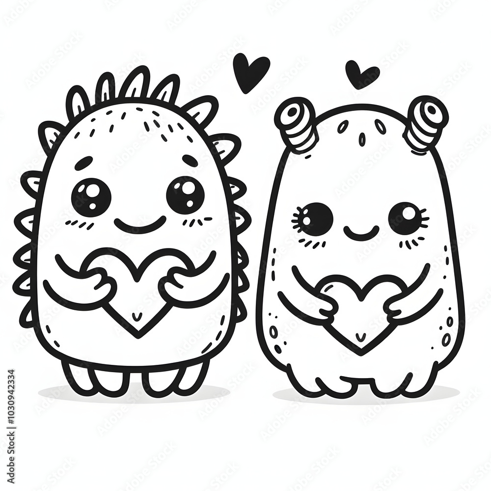 Ilustraciones para colorear Monstruos Ilustraciones para colorear Monstruos