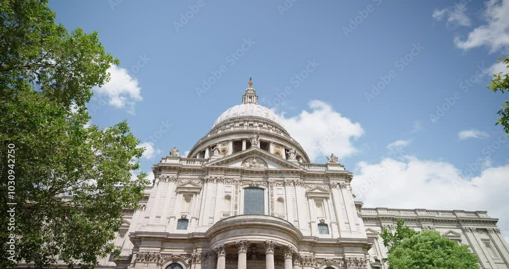 Looking up at St Paul's Cathedral, London, UK Looking up at St Paul's Cathedral, London, UK