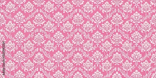 Silhouette pattern seamless wallpaper background of pink sweet