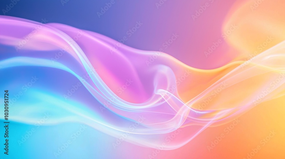 custom made wallpaper toronto digitalSoft, flowing smoke trails in vibrant colors on a black background, smoke abstract, ethereal design