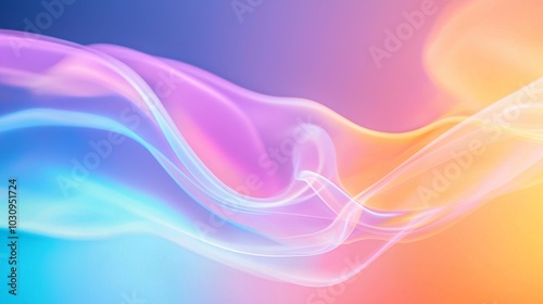 Wallpaper Mural Soft, flowing smoke trails in vibrant colors on a black background, smoke abstract, ethereal design Torontodigital.ca