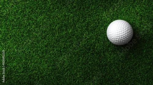 Golf Ball on Lush Green Field