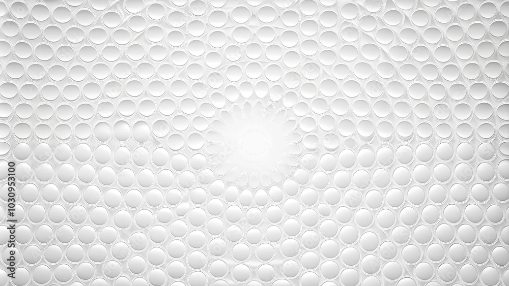 Naklejka premium White wall texture background with rounded symmetrical pattern