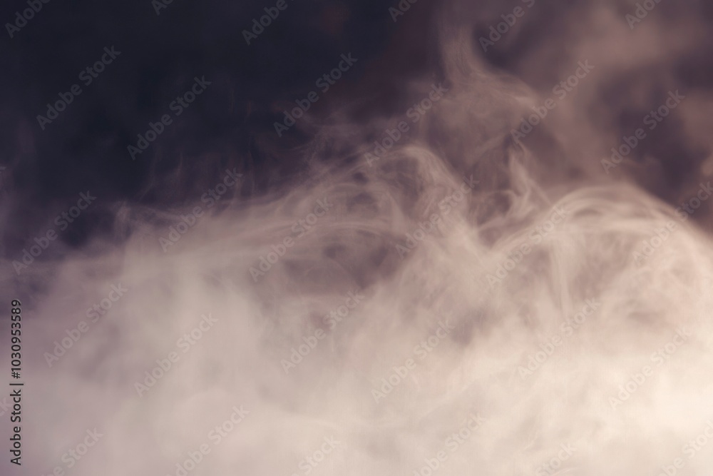 Abstract Smoke Swirls Against a Dark Background