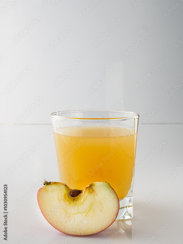 Organic Apple Cider and Fresh Red Apples, Healthy Autumn Beverage with Juicy Sweet Fruit