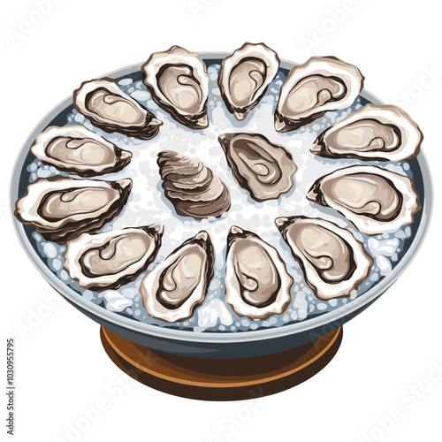 Minimalist Oyster Platter with Lemons and Salt-Pepper Shakers