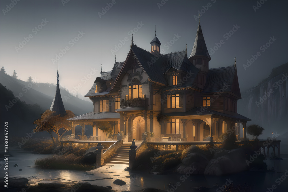 Obraz premium castle in the night