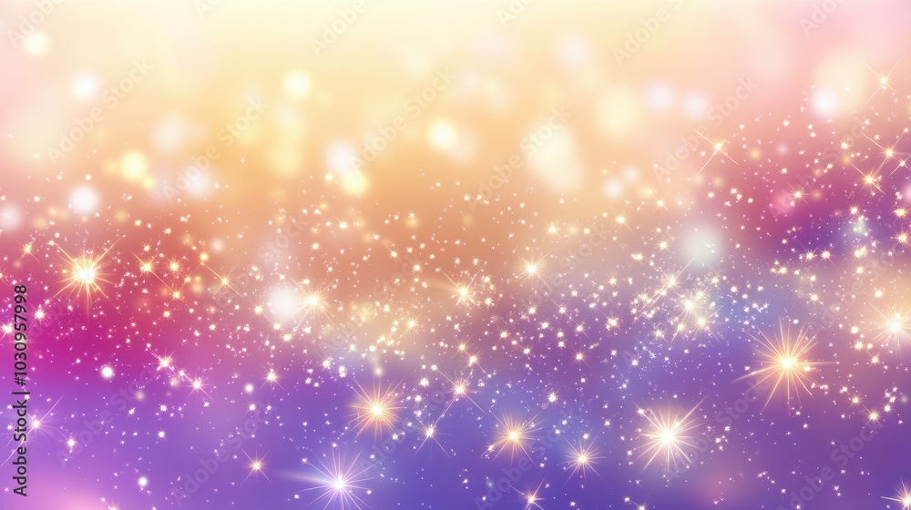 Glittering gradient background. with hologram effect and magic lights. Holographic. abstract fantasy. backdrop. with fairy sparkles, gold stars and festive. blurs. . Glittering gradient background. with hologram effect and magic lights. Holographic. abstract fantasy. backdrop. with fairy sparkles, gold stars and festive. blurs. .