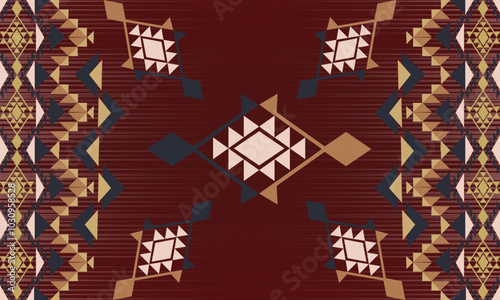 ethnic motifs or triangular motifs for fabrics, motifs, etc	