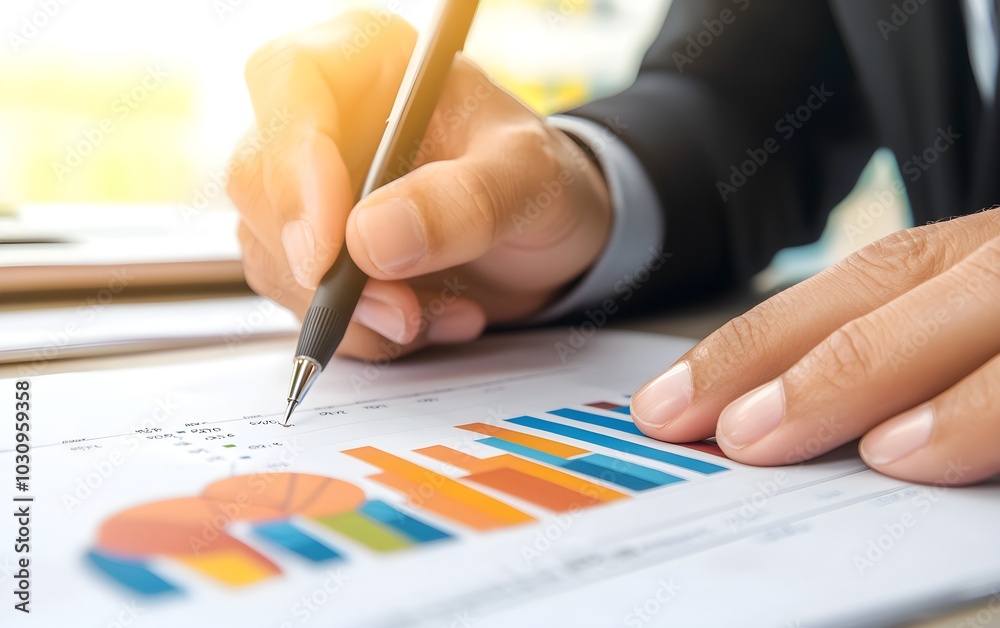 Educator analyzing data charts on a digital platform, symbolizing the power of learning analytics and real-time feedback in educational systems Educator analyzing data charts on a digital platform, symbolizing the power of learning analytics and real-time feedback in educational systems