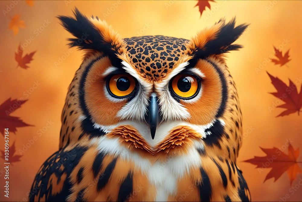 owl in autumn environment, background, wallpaper owl in autumn environment, background, wallpaper