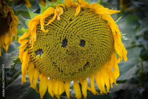 Smiling sunflower