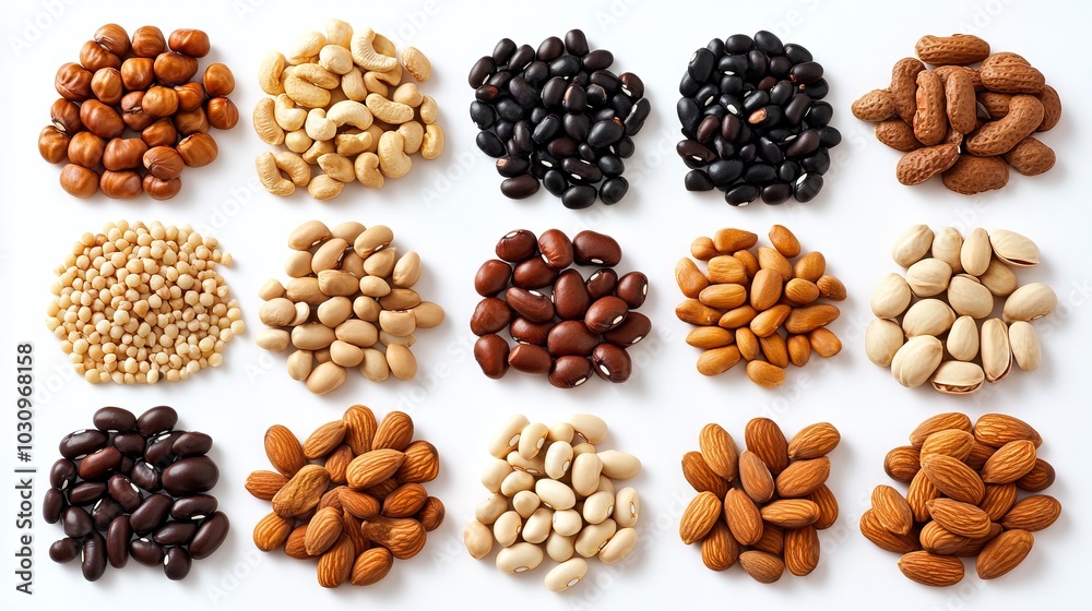 Assortment of Nuts and Beans - Healthy Snack Options Assortment of Nuts and Beans - Healthy Snack Options