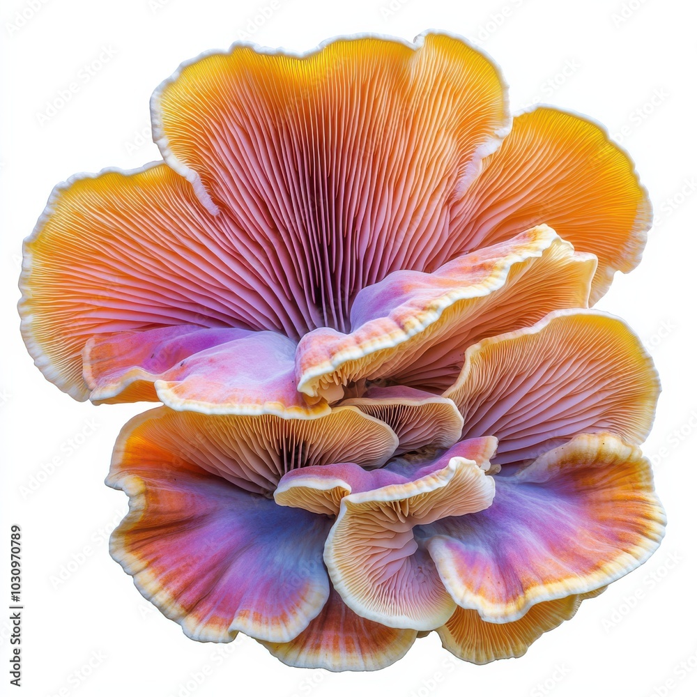 Vibrant Close-Up of Botanical Mushroom Detail Vibrant Close-Up of Botanical Mushroom Detail