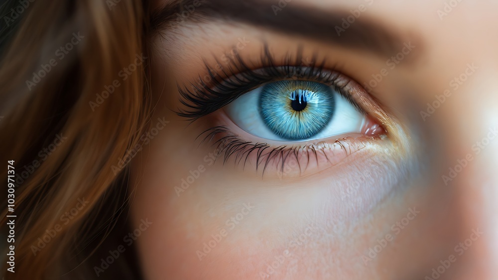close-up of a person’s blue eye, showcasing the intricate details of the iris and the surrounding skin textures close-up of a person’s blue eye, showcasing the intricate details of the iris and the surrounding skin textures