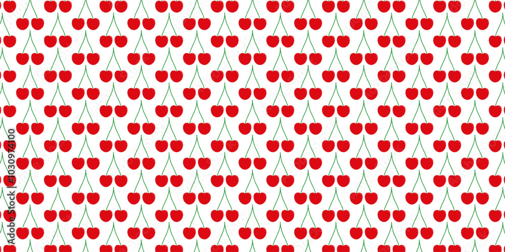 Obraz premium Wzór w wiśnie. Dekoracyjne tło w małe owoce.