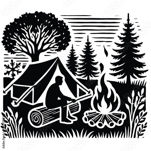 Camping Silhouette