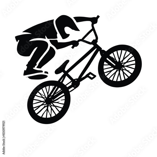 BMX Stunt Silhouette