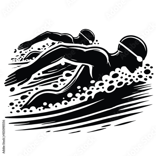 Swimming Competition Silhouette