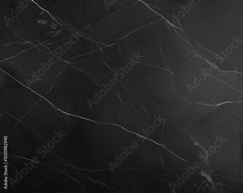 Elegant black marble texture with subtle white veins, perfect for backgrounds, designs, or interior decor projects.