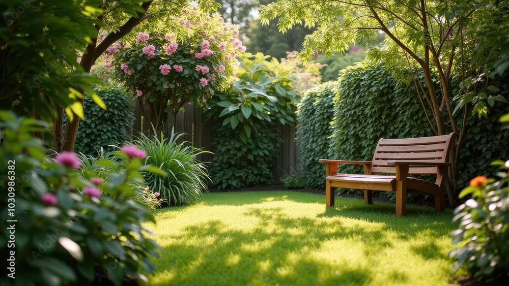 Serene Garden Retreat with Lush Greenery Serene Garden Retreat with Lush Greenery