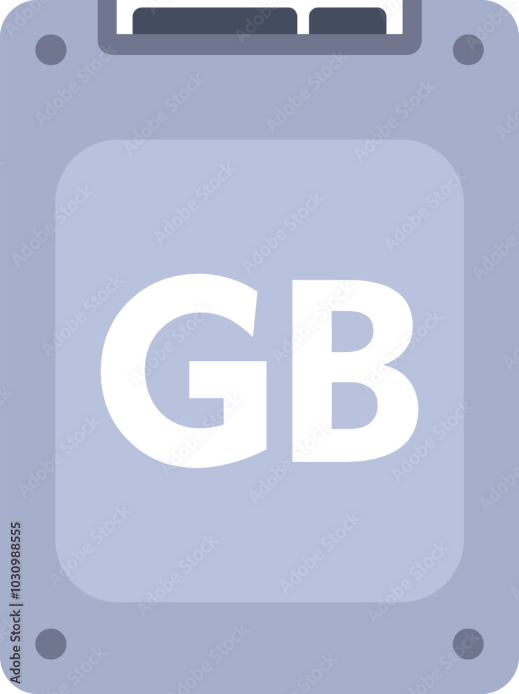 This icon of a solid state drive is perfect for use in any project related to computers and technology This icon of a solid state drive is perfect for use in any project related to computers and technology